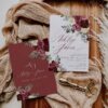 Burgundy Floral Wedding Invitation Card | Wedding Suite Templates | Maroon Wedding Burgundy Floral Wedding Invitation Card | Wedding Suite Templates | Maroon Wedding