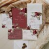 Burgundy Floral Wedding Invitation Card | Wedding Suite Templates | Maroon Wedding Burgundy Floral Wedding Invitation Card | Wedding Suite Templates | Maroon Wedding