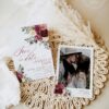 Burgundy Wedding Save The Date Template E014