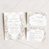Wild Flower Wedding Invitation Card | Printable Wedding Set Template