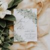 Sage Green Save The Date Card | Greenery Wedding Save Our Dates Template with Photo Sage Green Save The Date Card E022