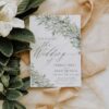 Sage Green Wedding Invitations Card Template | Wedding Invite Template | Rustic Greenery Eucalyptus