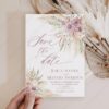 Blush Pink Floral Save The Date Card E043