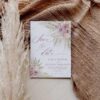 Blush Pink Floral Save The Date Card E043