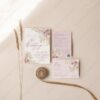 Pink Floral Wedding Invitation Set | Blush Pink Wedding Card Template | Mauve Dusty Roses Pink Floral Wedding Invitation Set | Blush Pink Wedding Card Template | Mauve Dusty Roses