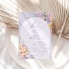 Purple Floral Wedding Save The Date Card E045