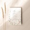 Elegant Wildflower Save The Date Template with Photo | Boho Wild Flowers Save Our Date Cards Elegant Wildflower Save The Date Template with Photo E047