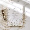 Elegant Wildflower Save The Date Template with Photo E047