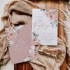 Pink Floral Wedding Invitations Suite | Boho Dusty Roses Wedding Printable | Bohemian Rustic Wedding Pink Floral Wedding Invitations Suite | Boho Dusty Roses Wedding Printable | Bohemian Rustic Wedding