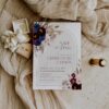 Maroon Burgundy Save the Date | Boho Save The Date Template | Wedding Save Our Date Invitation Maroon Burgundy Save the Date E053