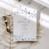 Blue Wedding Invitation Card | Botanical Wedding Invite Template Blue Wedding Invitation Card | Botanical Wedding Invite Template