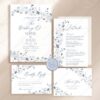 Blue Wedding Invitation Card | Botanical Wedding Invite Template Blue Wedding Invitation Card | Botanical Wedding Invite Template