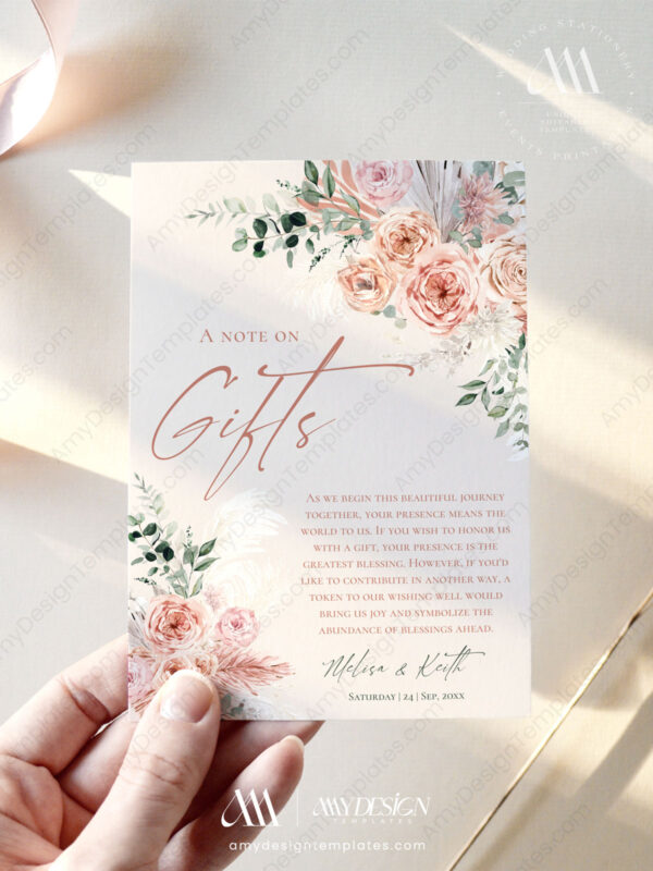 Pink Floral Wedding Invite Set | Boho Dusty Pink Wedding Suite Template | Dusty Rose Eucalyptus Pink Floral Wedding Invite Set | Boho Dusty Pink Wedding Suite Template | Dusty Rose Eucalyptus