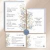 Wildflowers Wedding Invite Template QR Code | Wedding Invitation Card Printable