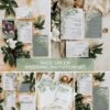 Greenery Rustic Wedding Invitation Template | Sage Green Wedding Suite | Eucalyptus Invite Greenery Rustic Wedding Invitation Template | Sage Green Wedding Suite | Eucalyptus Invite