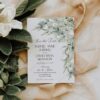 Sage Green Wedding Save The Date Template with Photo | Rustic Save Our Dates | Eucalyptus Sage Green Wedding Save The Date E070