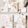 Boho Terracotta Wedding Invitation Suite | Fall Wedding Set Printable Boho Terracotta Wedding Invitation Suite | Fall Wedding Set Printable