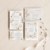 Blush Pink Floral Wedding Invitations Card | Spring Wedding Template