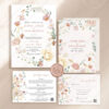 Blush Pink Floral Wedding Invitations Card | Spring Wedding Template