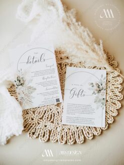 E079 Greenery Wedding Invitations Card Printable Amy Design Template 2