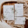 Greenery Wedding Invitations Printable | Boho Arched Wedding Suite Template