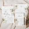 Greenery Wedding Invitations Printable | Boho Arched Wedding Suite Template