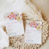 Colorful Floral Save the Date Wedding E083