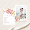 Colorful Floral Save the Date Wedding E083