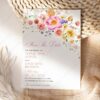 Colorful Floral Save the Date Wedding E083