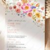 Spring Floral Wedding Invitation Template | Bright Flirty Floral Wedding Spring Floral Wedding Invitation Template | Bright Flirty Floral Wedding