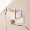 Spring Floral Wedding Invitation Template | Bright Flirty Floral Wedding Spring Floral Wedding Invitation Template | Bright Flirty Floral Wedding
