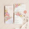 Spring Floral Wedding Invitation Template | Bright Flirty Floral Wedding Spring Floral Wedding Invitation Template | Bright Flirty Floral Wedding