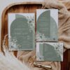 Sage Green Boho Arch Wedding Invitation Card Template Printable | Greenery Wedding Invites Set Sage Green Boho Arch Wedding Invitation Card Template Printable | Greenery Wedding Invites Set