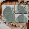 Sage Green Boho Arch Wedding Invitation Card Template Printable | Greenery Wedding Invites Set Sage Green Boho Arch Wedding Invitation Card Template Printable | Greenery Wedding Invites Set