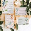 Floral Wedding Invitation Templates Set | Spring Floral Garden Wedding Suite Floral Wedding Invitation Templates Set | Spring Floral Garden Wedding Suite