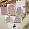 Boho Arched Wedding Invitation Template Suite | Terracotta Wedding Card