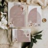 Boho Arched Wedding Invitation Template Suite | Terracotta Wedding Card