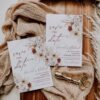 Terracotta Save the Date Wedding Invitation Template | Printable Photo Save The Date Card Boho Terracotta Save the Date Wedding Invitation Template E093