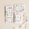 Lilac Wedding Invitation Card | Spring Floral Wedding Template Set | Purple Wedding