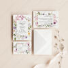 Lilac Wedding Invitation Card | Spring Floral Wedding Template Set | Purple Wedding