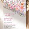 Colorful Flowers Wedding Invitation Template | Floral Wedding Invite Card