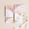 Bright Colorful Flowers Wedding Invitation | Spring Summer Floral Wedding Invites