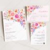 Bright Colorful Flowers Wedding Invitation | Spring Summer Floral Wedding Invites