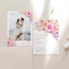 Bright Floral Save The Date Template | Colorful Flowers Wedding Photo Save Our Date Card Bright Floral Save The Date Template E098