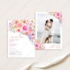 Bright Floral Save The Date Template | Colorful Flowers Wedding Photo Save Our Date Card Bright Floral Save The Date Template E098