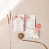 Bright Floral Wedding Invitation Card | Spring Summer Wedding Suite Template Bright Floral Wedding Invitation Card | Spring Summer Wedding Suite Template