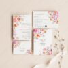 Bright Floral Wedding Invitation Card | Spring Summer Wedding Suite Template Bright Floral Wedding Invitation Card | Spring Summer Wedding Suite Template
