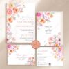 Bright Floral Wedding Invitation Card