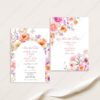 Colorful Flowers Save The Date Template | Bright Floral Pre-Wedding Photo Save Our Date Card Colorful Flowers Save The Date Template E101