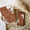 Rust Wedding Save The Date Template with Photo E102